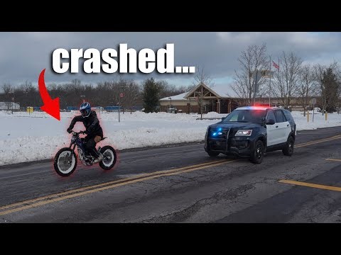 i took my surron in the snow… (bad idea)