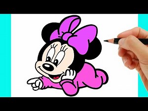 HOW TO DRAW MINNIE MOUSE EASY STEP BY STEP