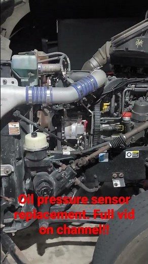t680 oil pressure sensor replacement. #trucking #dieselengine #kenworth