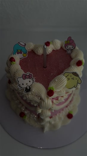 Hello kitty Heart cake 🩷🪩✨ . . . #fyp #explorepage #explore #baking #cake #cakebusiness #glitter #sparkly #sparklycake #glittercake #heartcake #inspiration #cakeinspiration #hellokittycake #hellokitty #hellokittyandfriends #birthdaycake #houstontx #houston #atascosita #humbletx
