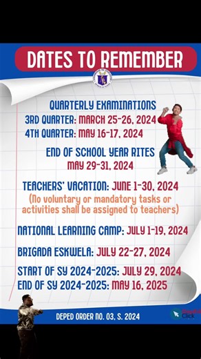 DepEd Philippines 2024-2025 School Calendar Dates to Remember