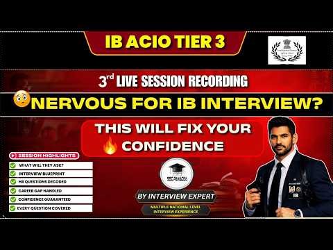 IB ACIO Interview EXPOSED | Real Questions Revealed | Strategy + Do’s & Don’ts | 3rd LIVE Session
