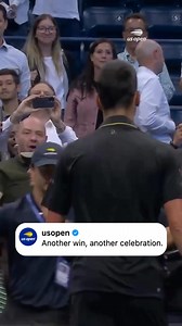 REFRESHING WIN ✨🕺🏻 LOOK: Novak Djokovic joined the “Soda Pop” dance trend from the viral film K-pop Demon Hunters to celebrate his win over Taylor Fritz, 6-3, 7-5, 3-6, 6-4. Djokovic said the post-game dance was for his daughter, Tara, who taught him the moves. "The dance in the end, she’s going to rate me tomorrow on how good the dance was." Read more: https://www.gmanetwork.com/news/sports/othersports/957862/dancing-dad-djokovic-reaches-us-open-semi-finals-with-win-over-fritz/story/ Follow #