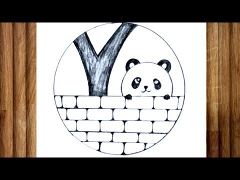 Easy Circle Scenery Drawing Tutorial | Step by Step Pencil Sketch for Beginners |