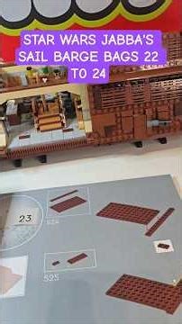 Lego star wars Jabba's sail barge bags 22 23 and 25 build #lego #legostarwars #review