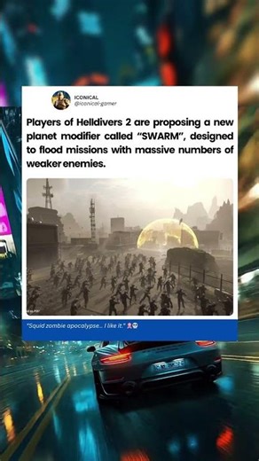 Players of Helldivers 2 are proposing a new planet modifier called “SWARM”, designed to flood