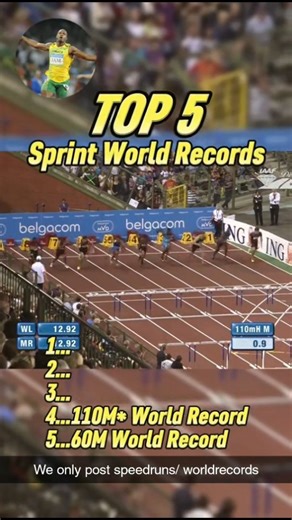 Fastest athletes | World record sprints on Instagram: "If only there was a page dedicated to speedruns and records... Music by: @therealjimmyfm - ALOFOQUE #speedruns #runrecords #worldrecords #speedrunner"