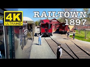 Railtown 1897 no. 28 Jamestown California FULL RAILROAD RIDE - State historic park roundhouse