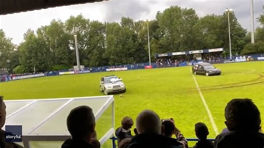 Football match abandoned after hearse driven onto pitch