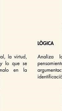 la división de la filosofía y sus ramas