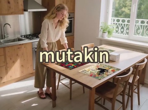 Modern Mid Century Placemats Set of 4 Washable Table Place Mats for Dining Kitchen Party Decor