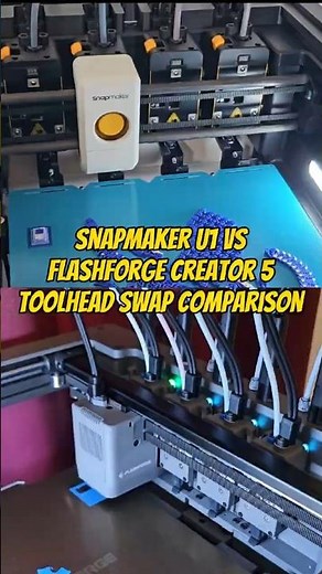 ‪@flashforge3d‬ Creator 5 vs ‪@Snapmaker‬ U1 toolhead swap comparison🖨 #3dprinting #3dprinter