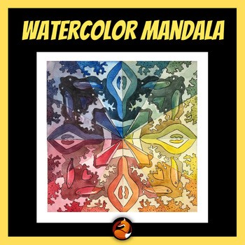Watercolor Painting Color Wheel Mandala Middle & High School Art Homeschool Art