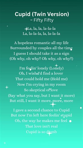 Cupid (Twin Version) Lyrics | Fifty Fifty