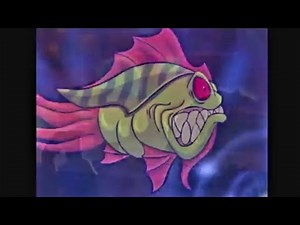 Zombie fish get scared (Moment from game Zombie Fish Tank)