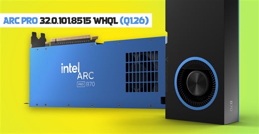 Intel releases Q1.26 Arc Pro driver, adds B70 and B65 GPUs - VideoCardz.com