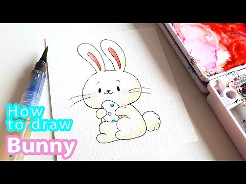 How To Draw a Cute Bunny with an Easter Egg!