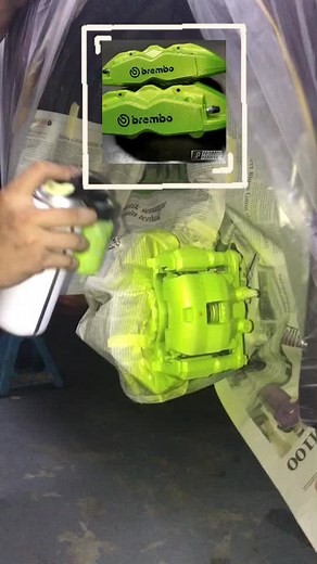 Green neon caliper spray #fyp #wraphixstudio #saujanarawang #caliperpaint