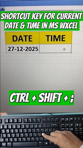 What is the use of ctrl+; & ctrl+shift+; ? Shortcut key for current date & time || #computer #viral