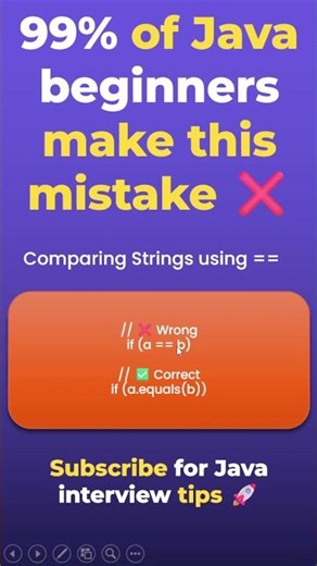 Java String Mistake You Must Avoid ❌#shorts