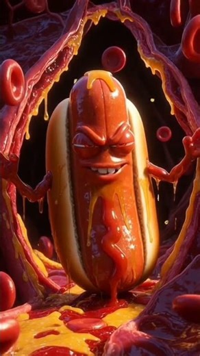 Hot Dog Blocking Your Veins? 😱 | AI Inside Body Reveal