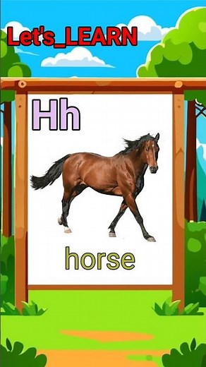 'Hh' is for🐴🚁🏡👒🐓🛖✋🦛|learn about letter Hh|H phonics sound and words|Let's_LEARN #short#english