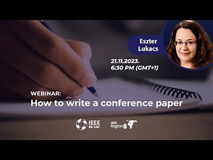 How to write a conference paper with Eszter Lukacs