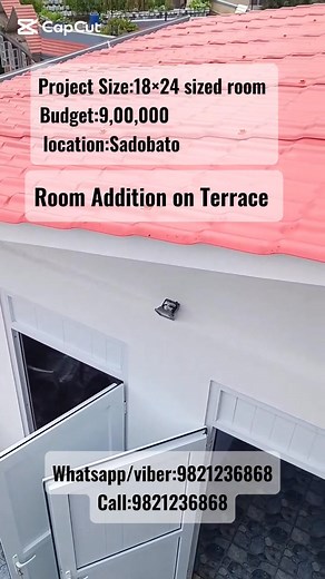 Room addition project in sadobato completed. Whatsapp/viber: 9821236868 Call:9821236868 #homenepalsolution #mordendesigns #construction #lightweight #upvcwindows | Home Nepal Solution