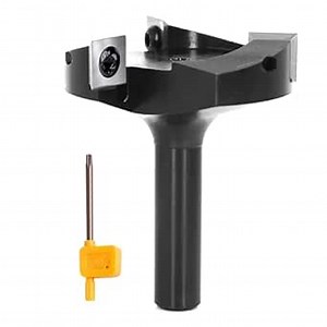 Slab Flattening Router Bit - Surfacing Router Bits 1/2 Shank - 3Flute 2-3/8" Cut Dia, Insert Carbide CNC Spoilboard Surfacing Bits, Planing Bit for Flycutter/ Slab Leveler/ Rabbeting by Sinoprotools