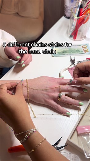 Custom Hand Chain Creation with Charm