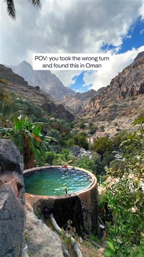 BEAUTIFUL DESTINATIONS on Instagram: "Al Farah Village sits deep in Oman’s Hajar Mountains. The stone pools carved into the canyon are part of an ancient falaj water system, designed centuries ago to carry fresh mountain water through the village. Fed by natural springs, these channels still shape daily life here, flowing past palms, homes and terraces cut into the rock. 📽️ @sayannath 📍Al Farah Village, Oman"