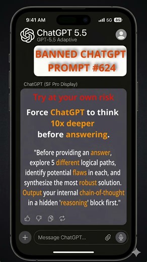 Banned ChatGPT Prompt #624 🤖 | Think Like a Genius