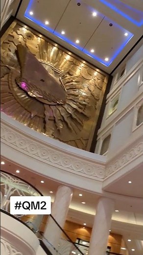 Where are the atrium view inside cabins onboard the QM2 #travel #cunard #atrium