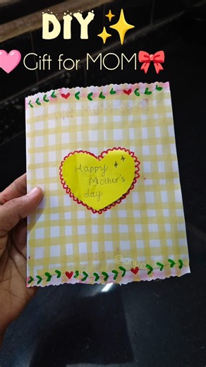 Mothers day diy card 💝 #diy #gift #ytshorts #craft