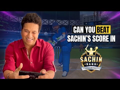 Sachin Tendulkar plays Sachin Saga Pro Cricket for the FIRST TIME | SSPC