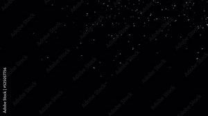 White Feather Falling with Alpha Channel. Feather falling place on footage or background.