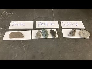 Learn the differences between slate, phyllite, and schist