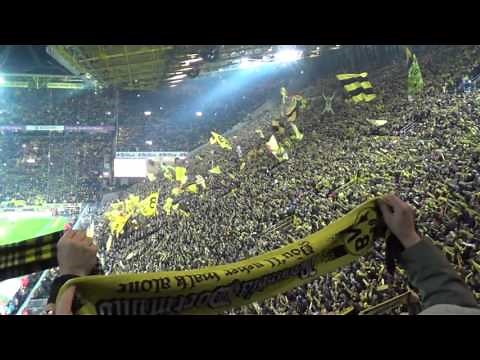 Borussia Dortmund Fans incredible atmosphere in Signal Iduna Park