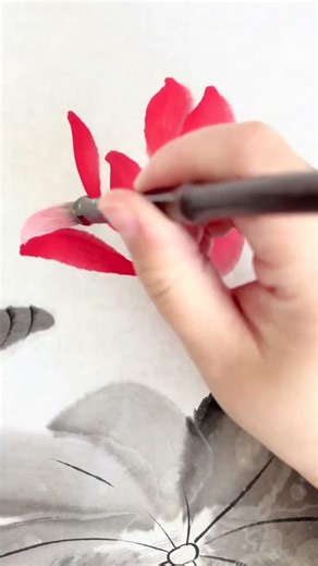 Lotus Freehand Chinese Painting Chinese Painting Tutorial Douyin Assistant
