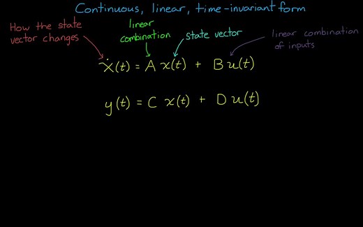 了解状态空间方程