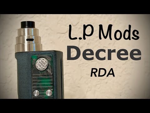 L.P Mods Decree RDA FULL Build N Wick Tutorial (single coil configuration) 💥