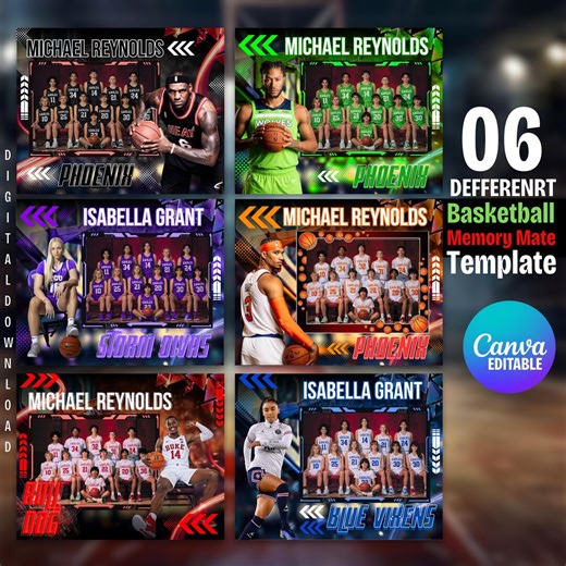 Basketball Memory Mate Templates BUNDLE, Basketball Legends Banner, Sports Team Posters, Basketball Team Layour, Sport Player Photos, Flyer - Etsy