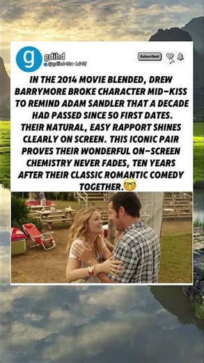 Drew Barrymore Broke Character On Blended For Adam Sandler #romcom #moviefacts #classicmovies