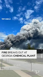 27K views · 376 reactions | A chemical fire broke out at a plant in Conyers, just outside Atlanta, Georgia on September 29, releasing plumes of thick black smoke into the sky. Around 17,000 residents were warned to evacuate and multiple roads were closed by what is the third time in seven years that the plant has seen a fire, according to officials. | TRT World | Facebook