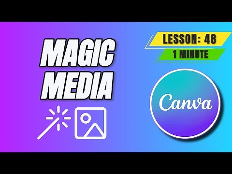 How to Use Magic Media in Canva to Generate AI Images and AI Videos - Lesson 48 Canva Tutorial