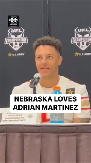 Nobody loves Adrian Martinez like Nebraska and that love is reciprocated. #UFL | #GBR | #Huskers | Hail Varsity