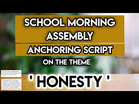 School morning Assembly Script||Theme based Assembly Script