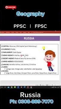 Russia 2 General Knowledge Session* PPSC FPSC Class (Superior Services Academy)