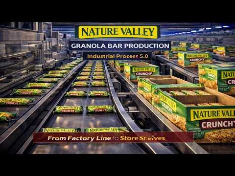 The Satisfying Process of Making Granola Bars at Industrial Scale