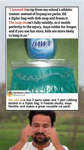 "I learned this tip from my school's athletic trainer